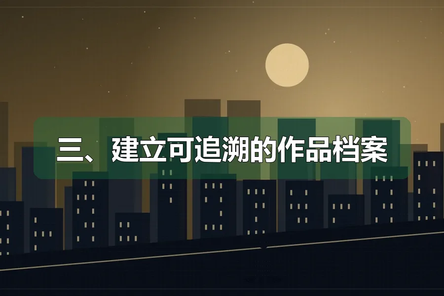 城市建筑与前景路面，前景人物剪影，原创影视主题插画